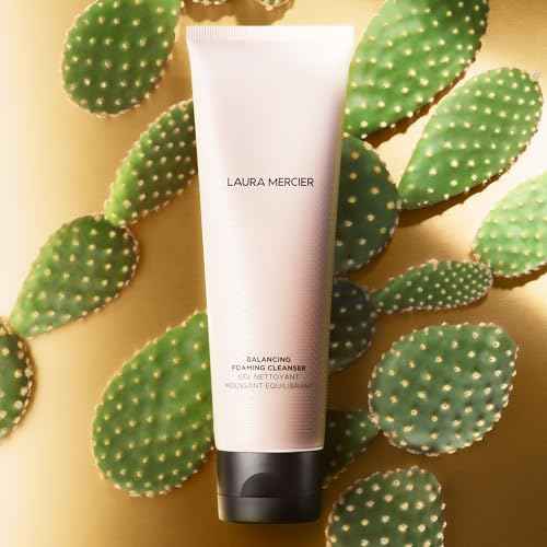 Laura Mercier Balancing Foaming Facial Cleanser, Makeup Remover, Gently Removes Dirt and Excess Oil, Enriched with Prickly Pear Extract, Maintains Skin's Moisture, Ideal for Oily Skin
