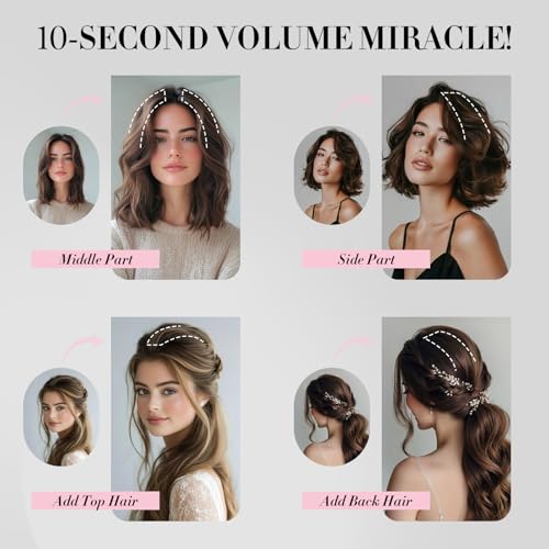 Clip in Short Hair Extensions Real Human Hair,Prokyvity Invisible Human Hair Clip in Extensions Short,(6inch&8inch)4 pieces Mini Extensions for volume or highligh,Natural Black