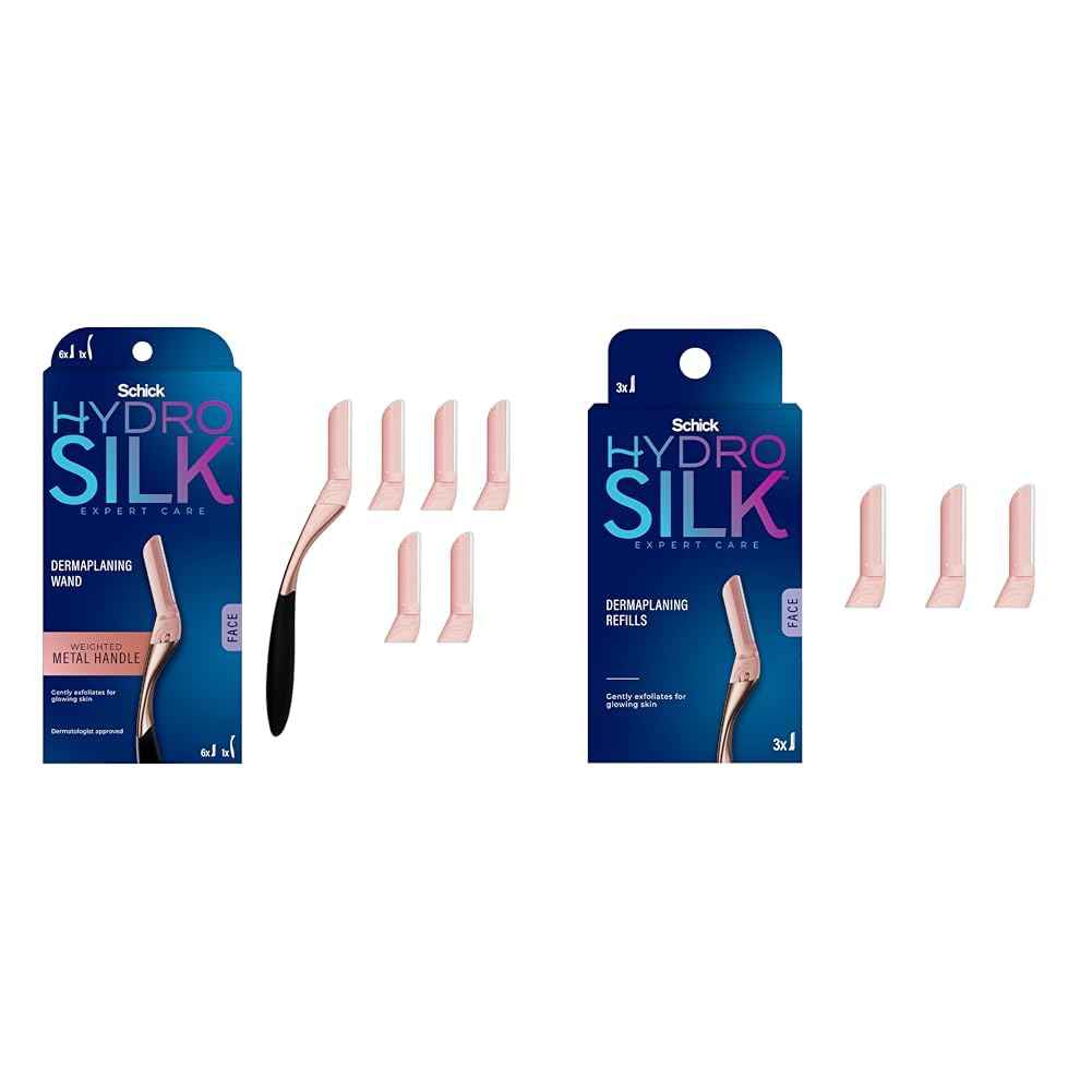 Schick Hydro Silk Dermaplaning Wand with 6 Blades and 3 Refill Blades