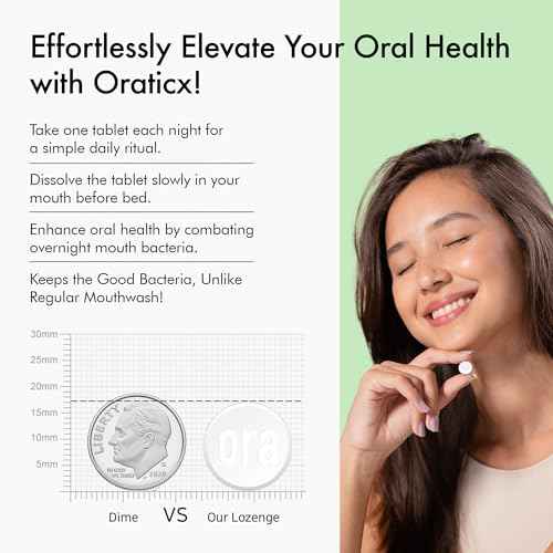 OraTicx Oral Probiotics Green Breath, Freshen Bad Breath, Dental Probiotic Supplement for Oral Health, 8 Billion CFU, Mint Flavor 30 Lozenges 2-Pack