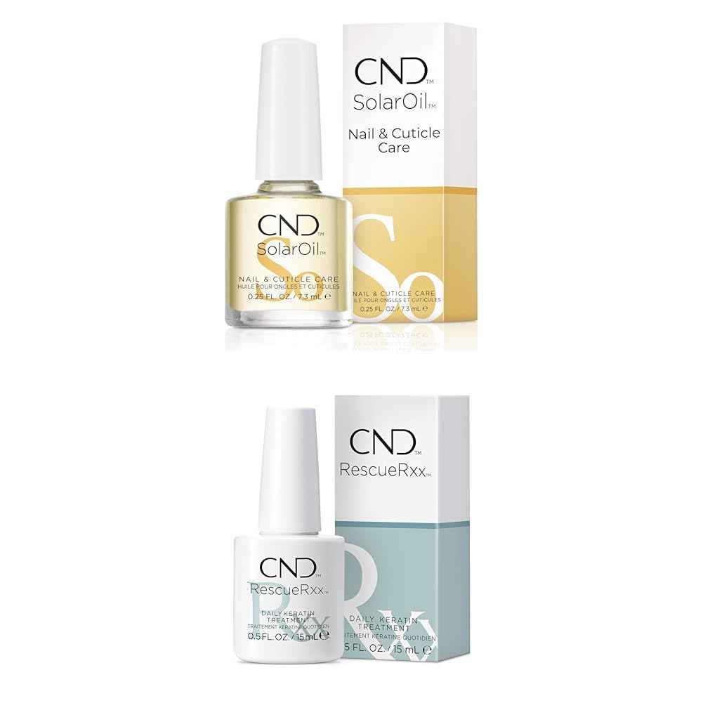 CND SolarOil 0.25 Fl. Oz. and RescueRXx Nail Treatment Bundle 0.5 Fl. Oz.