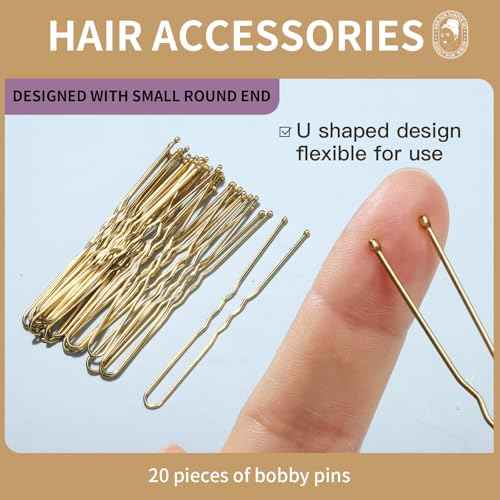 Teenitor 4pcs Hair Bun Shaper Set with Extra-large, Large, Medium, Small Donut Hair Bun Maker, 20pcs Large Bobby Pins, Cream Color