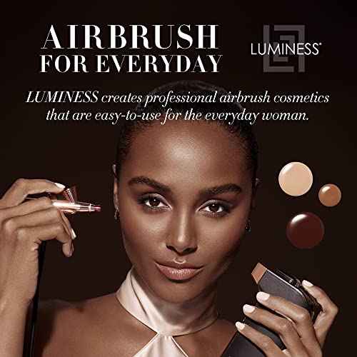 Luminess Air Icon Pro Airbrush System with 4-Piece Foundation Starter Kit, Medium Coverage - Quick, Easy & Long Lasting Application - Includes Silk 4-In-1 Foundation, Highlighter and Blush