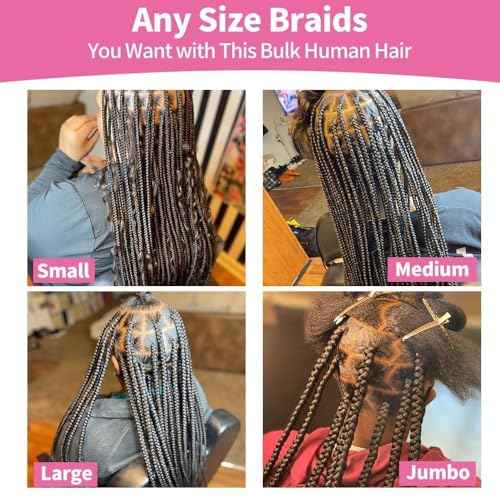 Human Braiding Hair 20 inch Deep Wave Bulk Human Hair for Braiding No Weft 100g (2Bundles-1Pack) 12A Brazilian Virgin Curly Human Hair For Boho Braids Wet and Wavy
