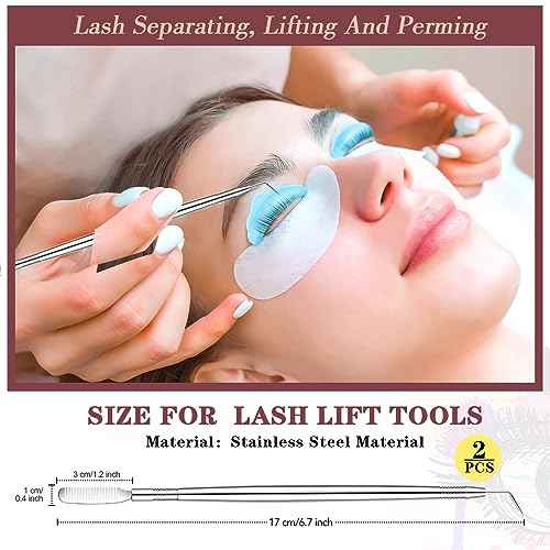 232 Pcs Lash Lift kit, 50 Lash Lift Rods Silicone Eyelash Pads 2 Eyelash Separator Tool with Separation Comb 100 Micro Swabs 50 Crystal Mascara Brushes 30 Pairs Eye Pads (Multicolored)
