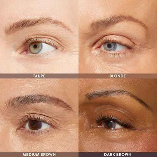 LAURA GELLER NEW YORK INKcredible Waterproof Brow Pencil- Blending Spoolie Brush - Long Lasting Eyebrow Filler (03 Medium Brown)