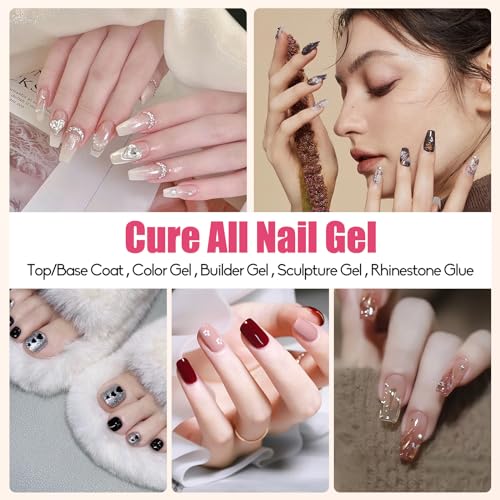 UV LED Nail Lamp, 72W Cordless UV Light for Nails, Rechargeable Nail Dryer with 5 Timer & Auto Sensor, Professional Fast Curing Gel Nail Lamp with Large Touch Display (Pink)