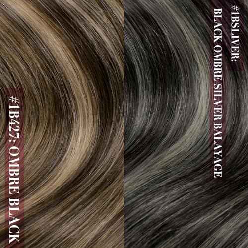 YoungSee Balayage Hair Extensions Clip ins Ombre Black to Brown with Caramel Blonde Clip in Extensions Real Human Hair Ombre Hair Clip on Hair Extensions for Women 20Inch 120G 7Pcs