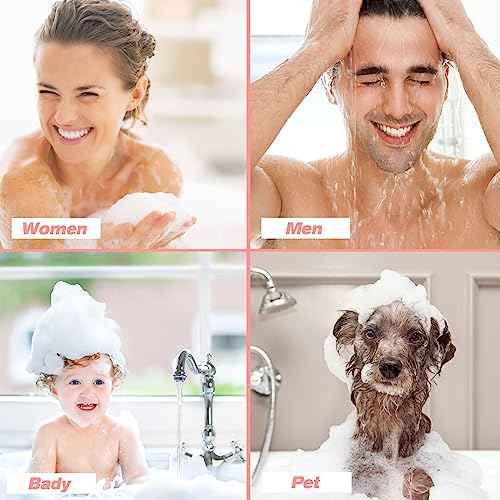 2PCS Silicone Body Scrubber, Loofah for Women, Gentle Exfoliating Shower Cleaner Bath Brush, Rubber Body Wash Deep Cleaning & Exfoliator & Massage, Travel-Friendly for Bathroom