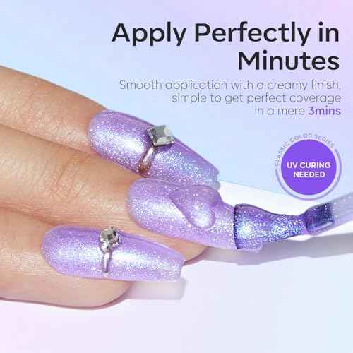 modelones Chameleon Gel Nail Polish Set- 6 Colors Christmas Winter Aurora Shimmer Glitter Gel Polish Kit Blue Green Purple Nail Gel Polish Soak Off LED Nail Lamp Nail Art Gel Kit DIY Salon Gift