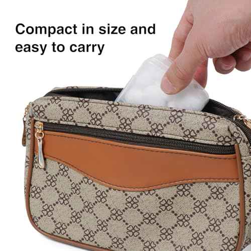 CGR Travel Cotton Swabs Set Portable, eack Pack with 100 Cotton Swabs, 12 Cotton Rounds, 12 Cotton Balls in Reusable Storage Box for Ear, Cosmetics, Makeup Remover, Nail Polish Remover(Pack of 3)