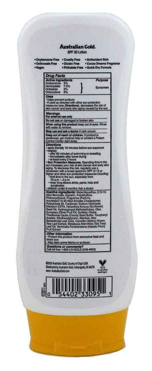 Australian Gold SPF#30 Lotion Ultimate Hydration 8 Ounce (Pack of 3)
