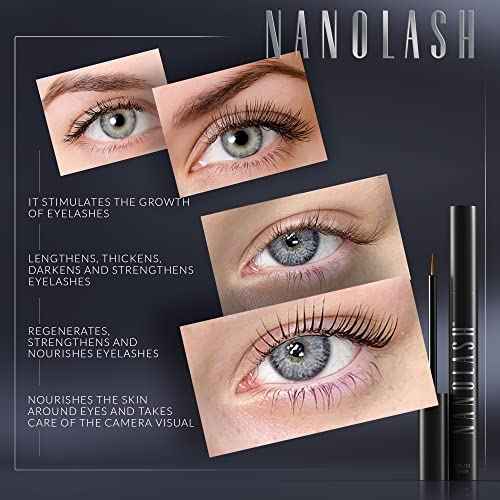 Nanolash Eyelash Serum 3ml - Conditioner for eyelash. Eyelash booster for long, dense and beautiful eyelashes in 30 days!