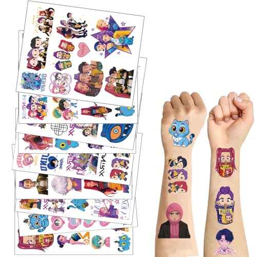 99 PCS Demon Movie Hunters Temporary Tattoos for Kids| 9 Sheets