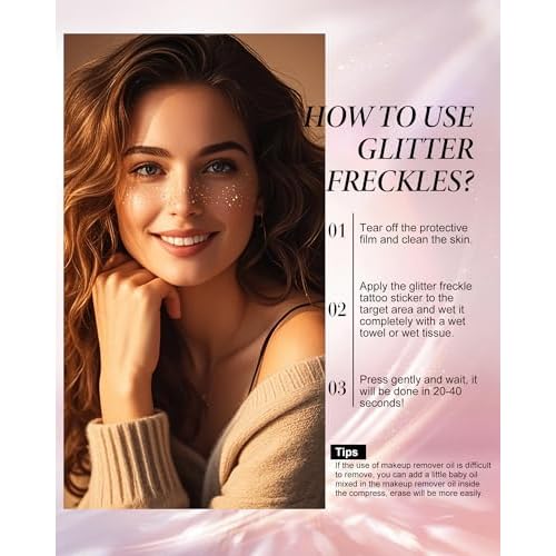 Face Glitter, Gold Temporary Face Tattoos Stickers, Body Face Glitter for Women Girls, Country Concerts Singer Festival Rave Accessories (Gold - 10 pcs)