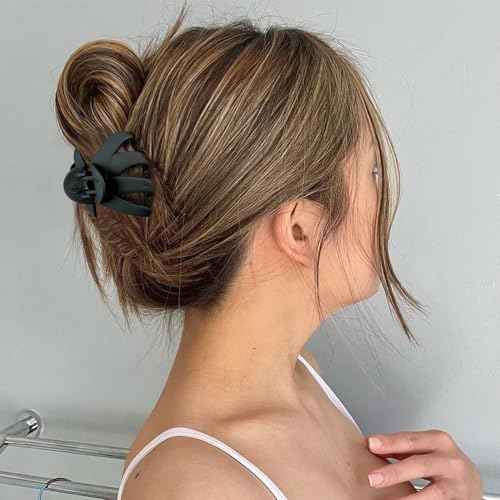 2.8" Medium Octopus Hair Clips for Women, Matte Claw Clips for Thin Hair, 90' Strong Hold Non-slip Spider Octopus Clip for Fine Hair Jaw Clips (Black & Tortoise)