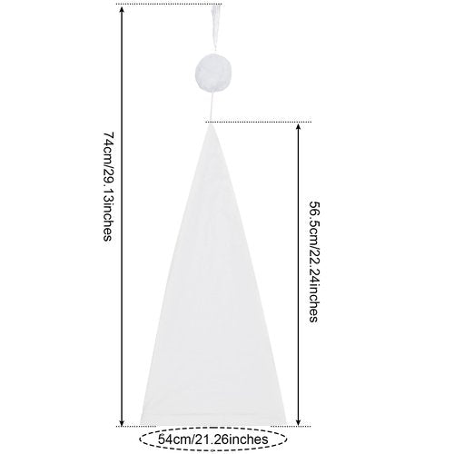 cnomg 2pcs Men's Night Sleeping Cap Adjustable Pajama Cap with Pom Ball and Tassel Women Daily Use (US, Alpha, Medium, White,white)