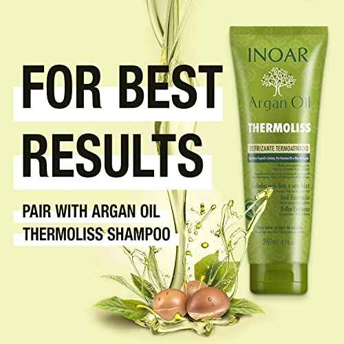 Inoar Argan Oil Shampoo & Conditioner Set - Hydrating, Moisturizing, Nourishing, Shine for Dry Damaged Hair - Repair, Hydration & Strengthen Chemically Treated Hair for Men and Women, 67.6 Fl Oz