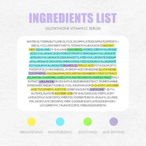 Glutathione Vitamin C Serum 50ml - Step-by-Step Discoloration Correcting Serum with Hyaluronic Acid & Niacinamide - Moisturizing & Hydrating K Beauty Skin Care (1.69 fl oz)