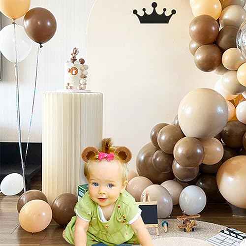 SIOTMERA Bear Ears Headband Brown, Cute Care Movable Hairband Adult with Toddler Animals Costume, Soft Makeup Head Wear for Washing Face Women