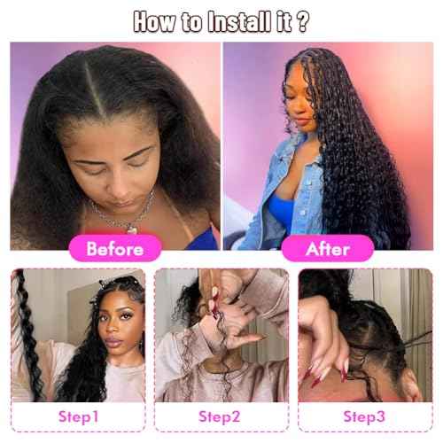 Human Braiding Hair for Boho Braids 22 Inch Curly Deep Wave Bulk Human Hair for Braiding 100% Human Hair for Braiding Hair Wet and Wavy Boho Knotless Braids Hair No Weft 2 Bundles/Pack