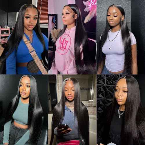 Straight Clip in Hair Extensions Real Human Hair 8Pcs Remy Human Hair Clip ins for Women, Natural Soft Human Hair, 120g 32inch #1B Natural Black