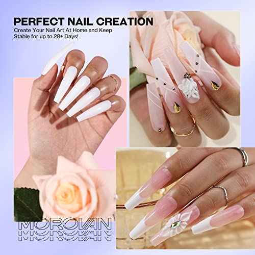 Morovan Monomer Acrylic Nail Liquid 4 oz: Acrylic Liquid Monomer for Acrylic Powder Acrylic Nail Extension with Acrylic Brush for Beginners DIY at home Non-Yellowing