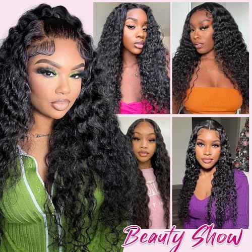 Skinlike HD Lace 5x5 Closure Human Hair Deep Wave Human Hair Closures for Black Women 12A Virgin Hair Pre Plucked Hairline Small Knots Invisible HD Lace Curly Closure 20 Inch