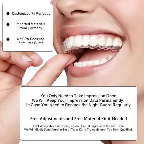 Custom Dental Night Guard, 3.0mm Custom Mouth Teeth Guard Against Teeth Grinding/Clenching for TMJ Relief and Bruxism (One Upper or One Lower Guard)