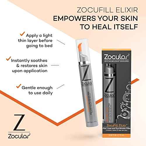 Zocufill Elixir Eye Gel and Face Serum - Eye Bags Treatment for Women and Men - Reduce the Appearance of Dark Circles, Puffy Eyes, Fine Lines and Wrinkles