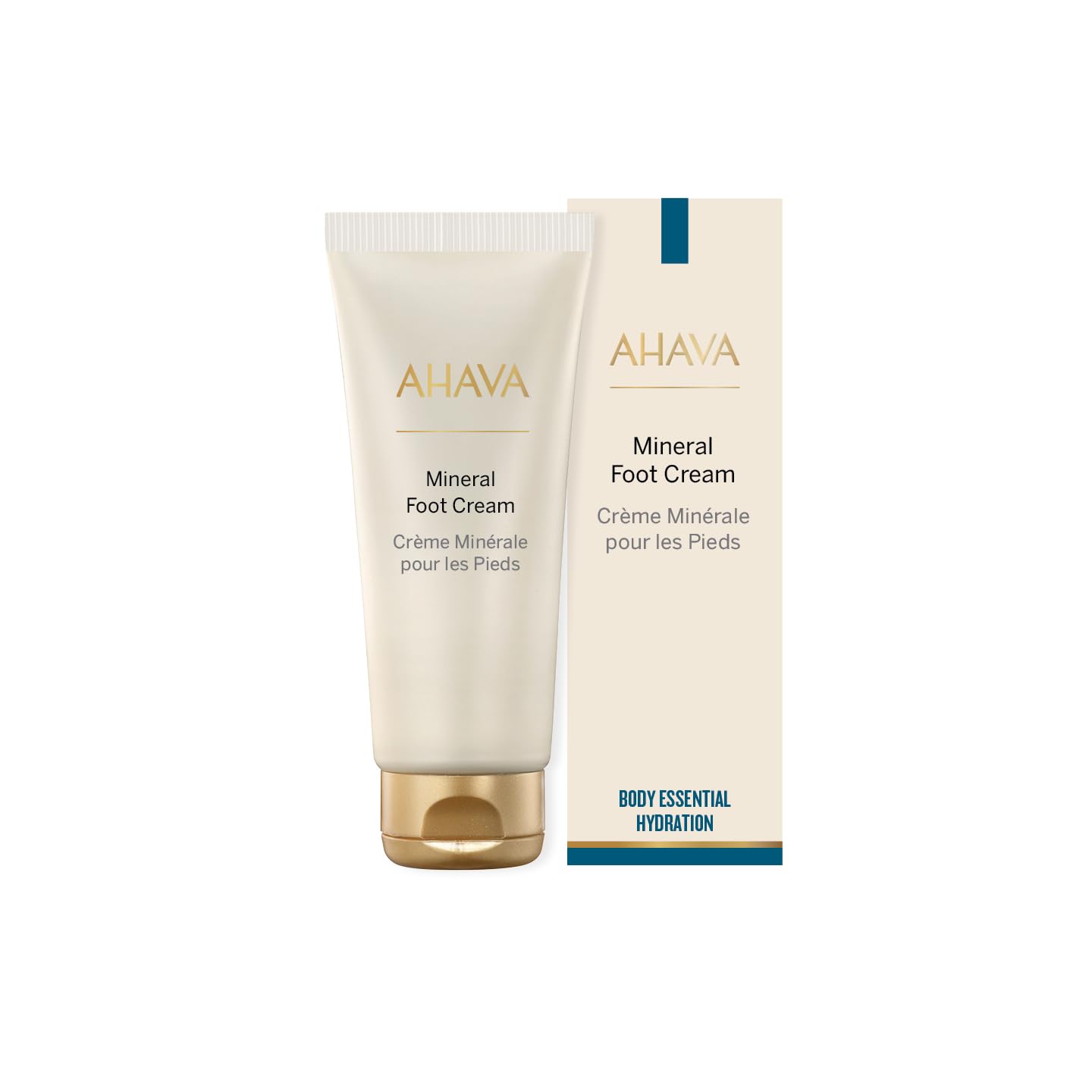 AHAVA Dead Sea Water Mineral Foot Cream - Nourishes & Hydrates Dry Soles, Prevents Cracks & Irritations, with Witch Hazel Leaf, Osmoter blend, Jojoba, Avocado, Sweet Almond & Wheat Germ Oil, 3.4 Fl.Oz