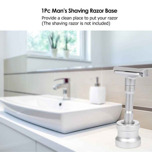 Men's Shaving Razor Stand Holder Aluminum Alloy Safety Razor Base Stand Good Thanksgiving/Christmas Gift