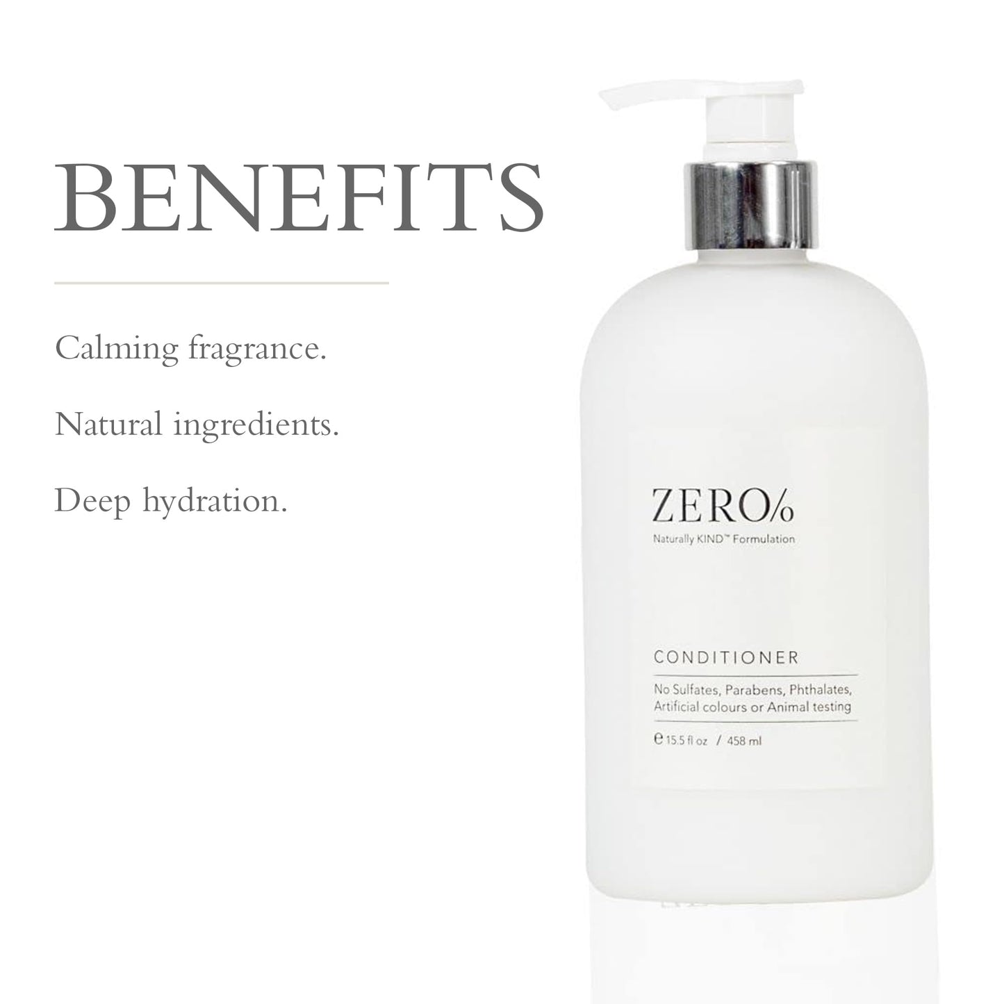 Gilchrist & Soames Zero% Unisex Conditioner – Natural, Sulfate Free, Paraben Free, Cruelty Free Formula for All Hair Types, Hydrating Hair & Scalp Treatment with Fresh Botanical Scent, 15.5 oz