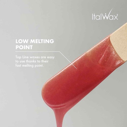 Italwax Top Line Pink Pearl - 750g / 1.65lb - Hard wax beads for hair removal - Unscented - Synthetic formulation ideal for sensitive skins - Recommended for Bikini area and Armpits