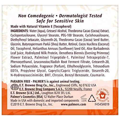 Palmer's Cocoa Butter Formula Overnight Moisture Rich Night Facial Cream, 2.7 Ounces (Pack of 6)