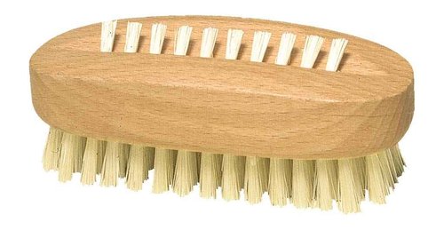Redecker Natural Pig Bristle Nail Brush with Waxed Beechwood Handle, 3-3/4-Inches
