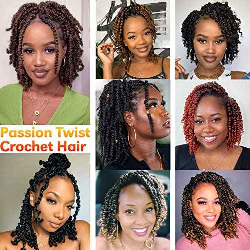 Passion Twist Hair 14 Inch Passion Twist Crochet Hair 9 Packs Crochet Hair for Black Women Pretwisted Crochet Twists Hair Pre Looped Tbug