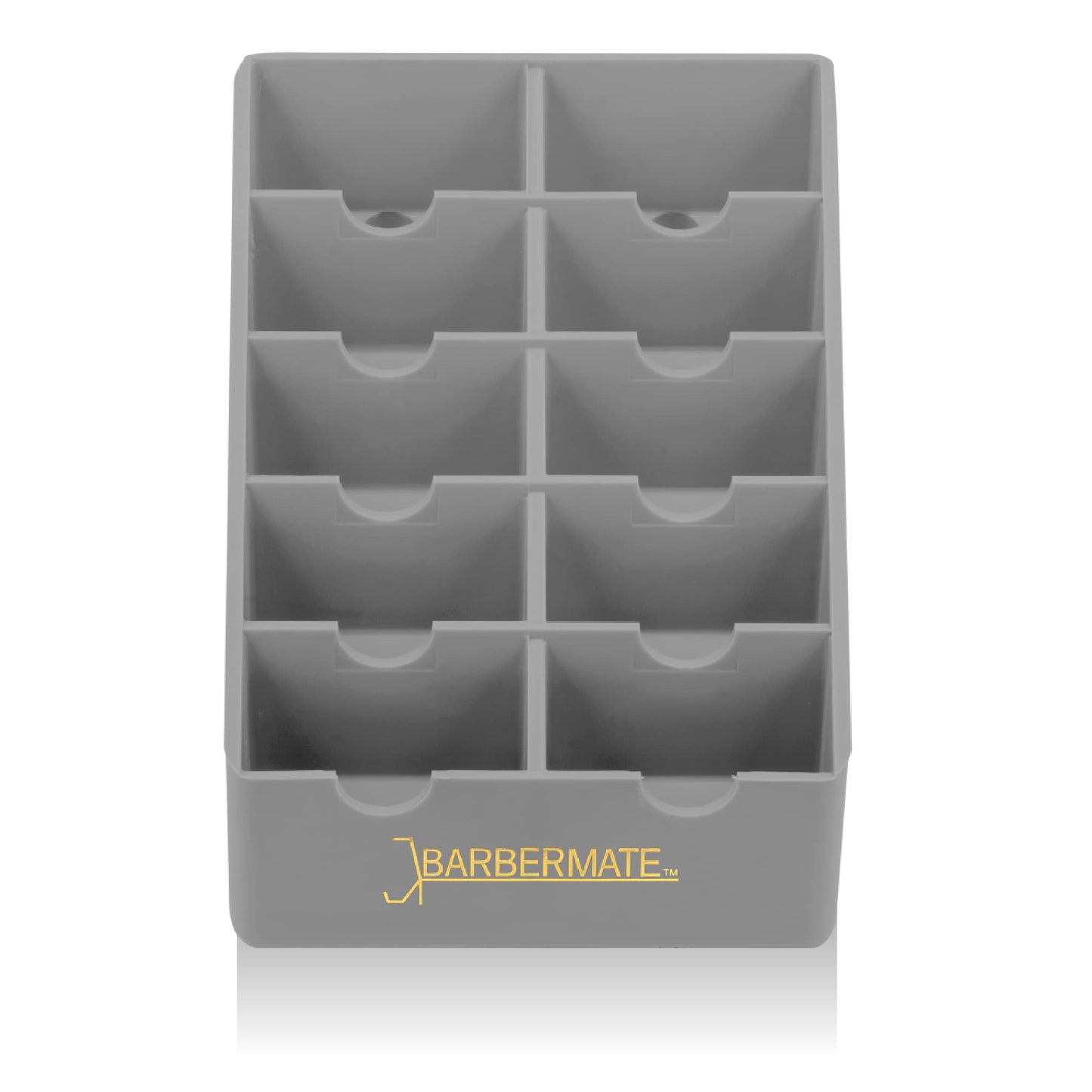BarberMate® Blade Rack Storage Tray - Holds 10 Clipper Blades (Gray)