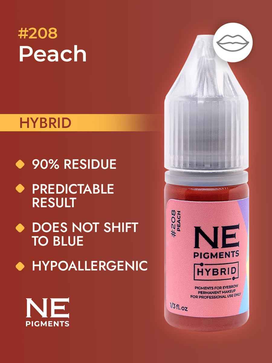 Peach #208 - by Elena Nechaeva - Lip Pigment - Permanent Makeup - Professional Tattoo Ink