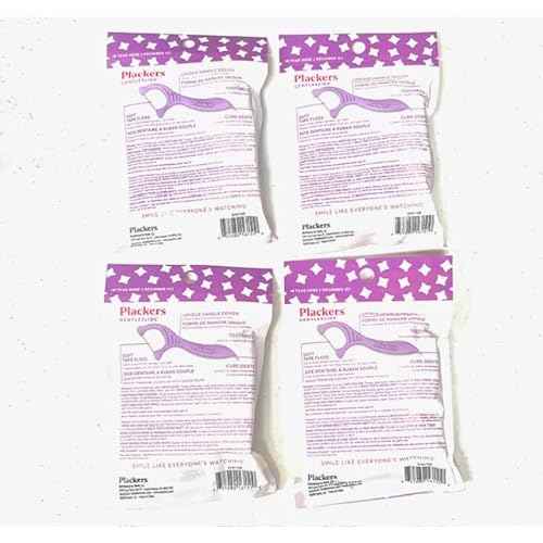 4-Pack of Gentleslide Dental Flossers for Tight Teeth, Cool Mint Flavor, Tartar Pick, 4 Packs of 35 Picks