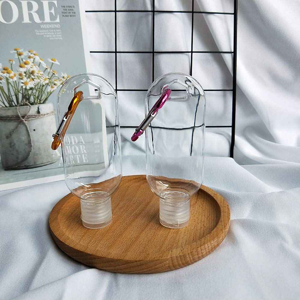 Refillable Travel Bottles Containers with-Clip - XMWangzi, with Filp or Nozzle, Empty Plastic Bottles, Filled with Cosmetic Oil Hand Sanitizer, Suitable for Home Office Outdoor (5 PCs)