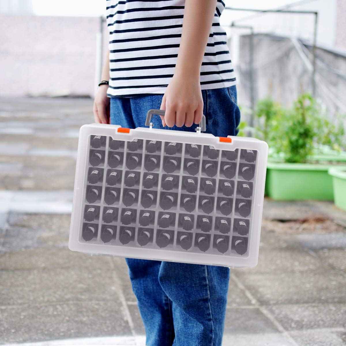 ALCYON Universal Nail Polish Holder & Organizer Contains 54 Bottles for Gellen, for Beetles, for Sally Hansen, for OPI, for Essie and Other Fingernail Polish (ONLY A CASE)-Clear