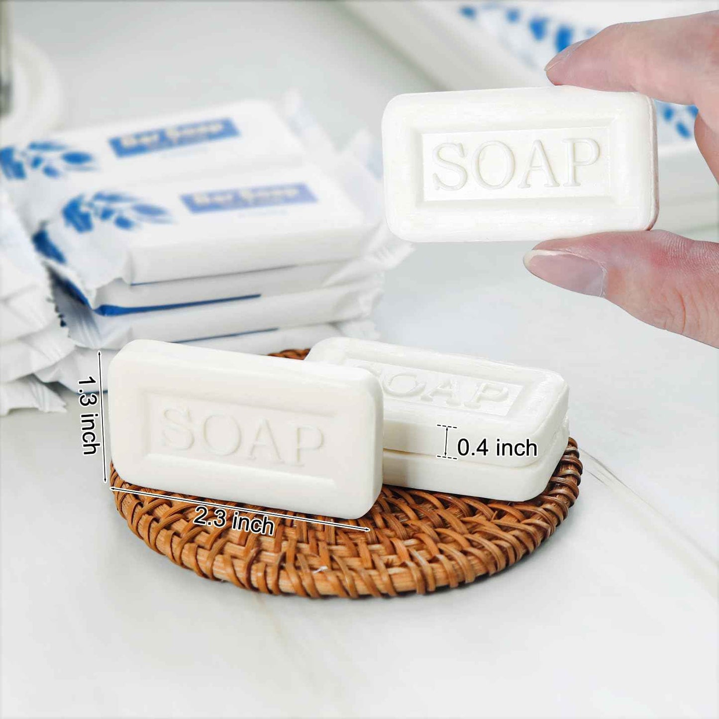 Mini Soap Bars Bulk Individually Wrapped Bulk Bar Soap 0.7oz Travel Soap Small Hotel Soaps Toiletries for Hotel Bathroom Camp RV (100)