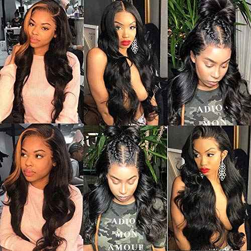 ALLRUN Body Wave Lace Front Wigs Human Hair Lace Closure Wigs for Black Women(26 inch) 100% Unprocessed Virgin Hair 4x4 Lace Closure Wigs Pre Plucked with Baby Hair
