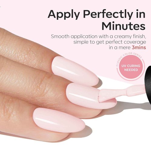 Modelones 15ML Baby Pink Gel Nail Polish with UV LED Nail Lamp