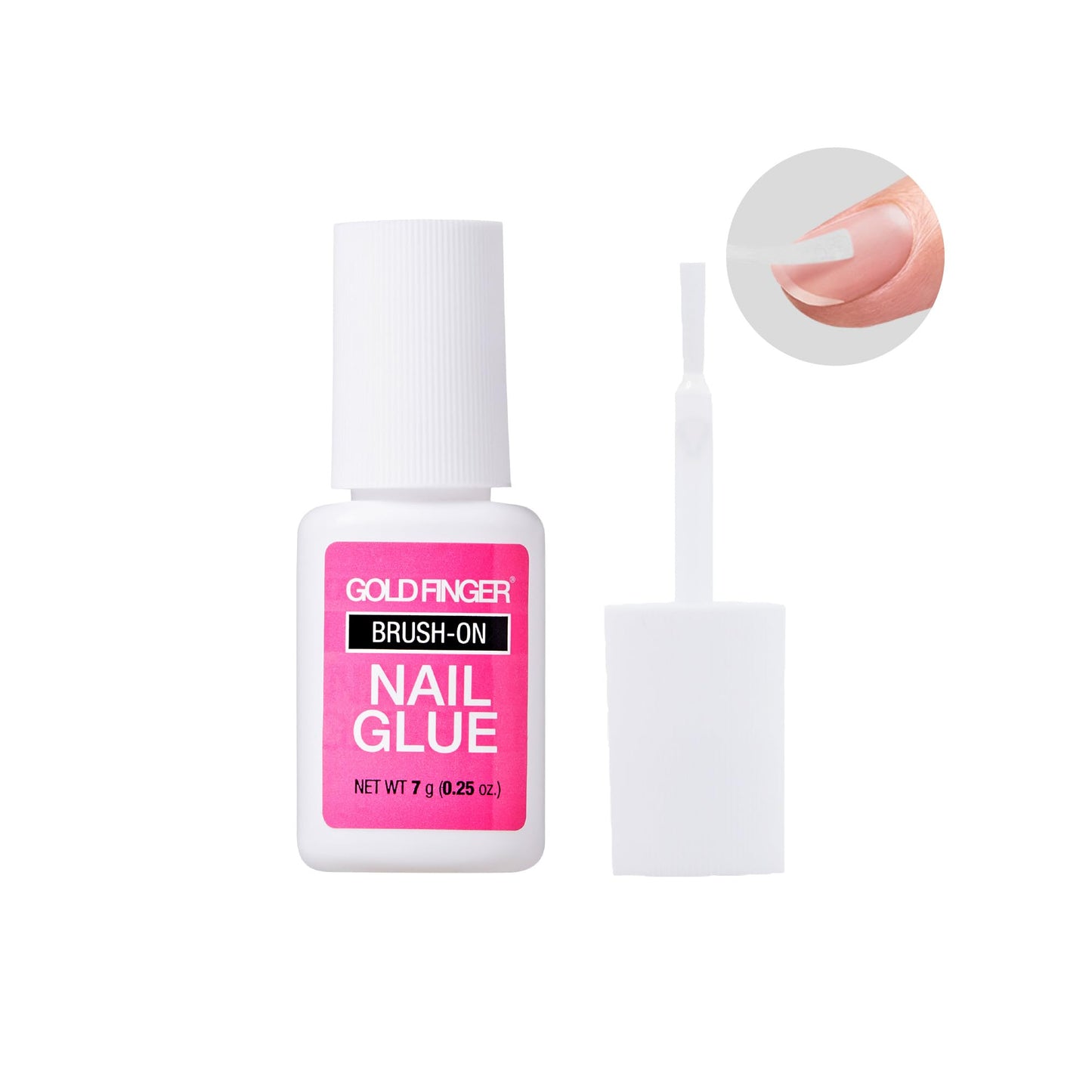 Goldfinger Brush-On Nail Glue, Effortless Easy Application with Strong, Fast-Setting Liquid Adhesive, Hassle-Free, Durable Ultra Hold for Perfect Nail Bonding 1pc