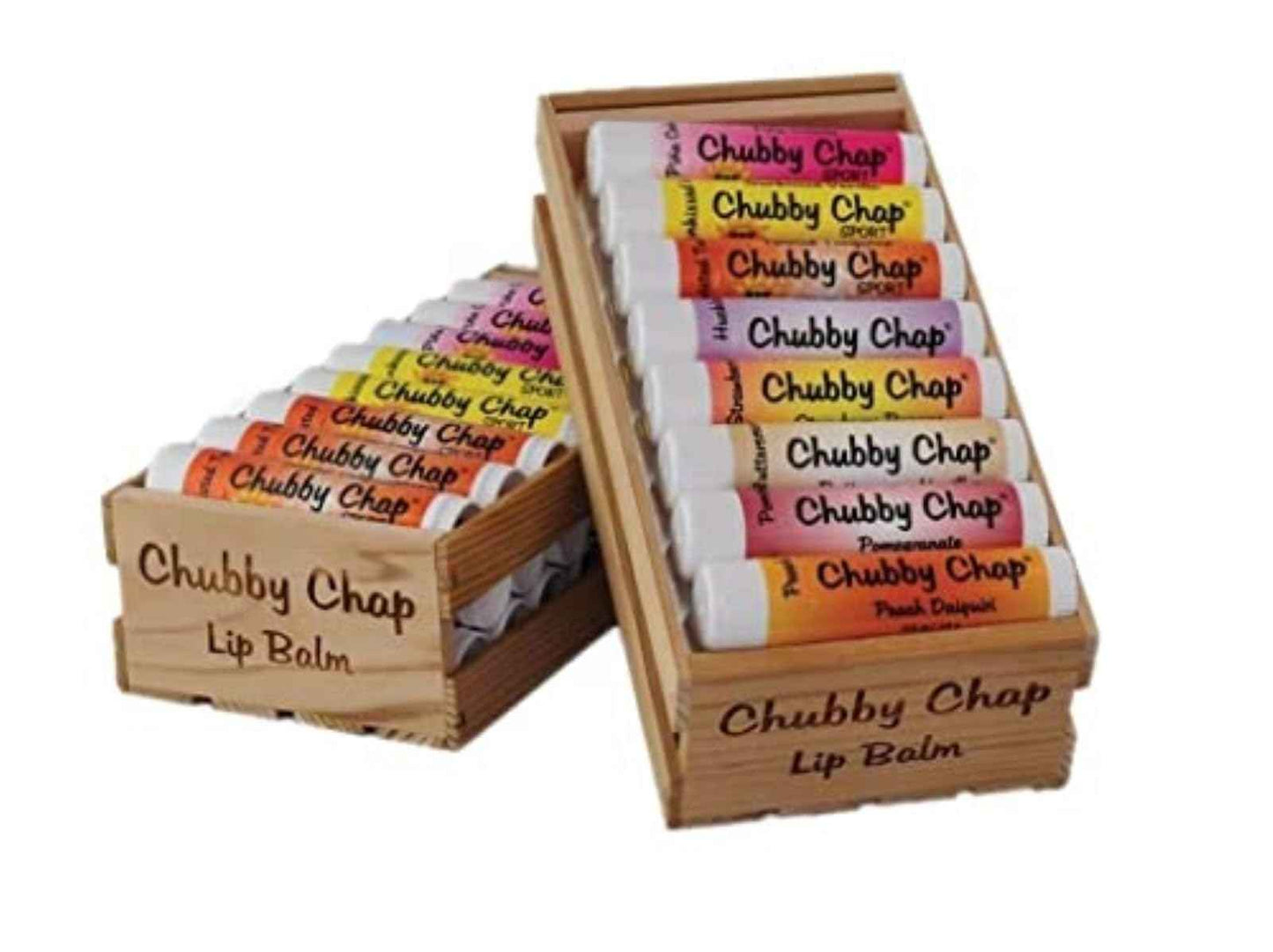 Chubby Chap - Three (3x) Large Jumbo Chapstick Natural Chapstick - 1/2 Ounce Lip Balm (Caramel)