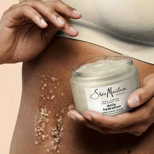 SheaMoisture Shea Sugar Body Scrub For Nourish And Replenish Skin Virgin Coconut Oil Daily Hydrating Body Scrub With 24h Shea Moisture Nutrients 12 oz