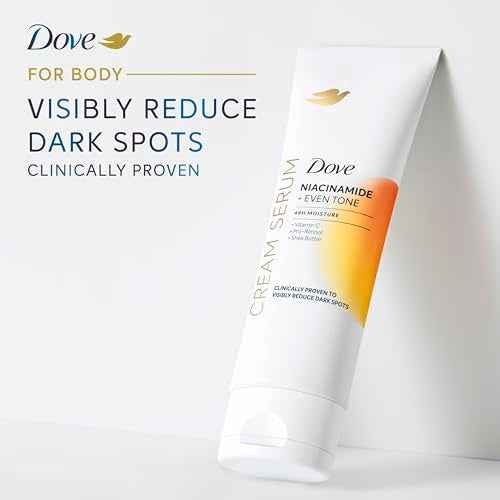 Dove Body Cream Serum Niacinamide + Even Tone for Dark Spots and Uneven Tone with Vitamin C, Pro-Retinol and Shea Butter Lotion, 8 oz