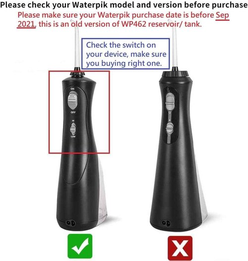 MIHAUS Replacement Parts Reservoir Tank for waterflosser Compatible with waterpic Water Pick waterpick Water pic Cordless WP462, WP463, WP468, WP465, WP450 (2021 Old Model Version or Before)